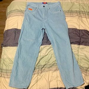 Light blue corduroy pants (men and women) Waist size 32. Very good condition